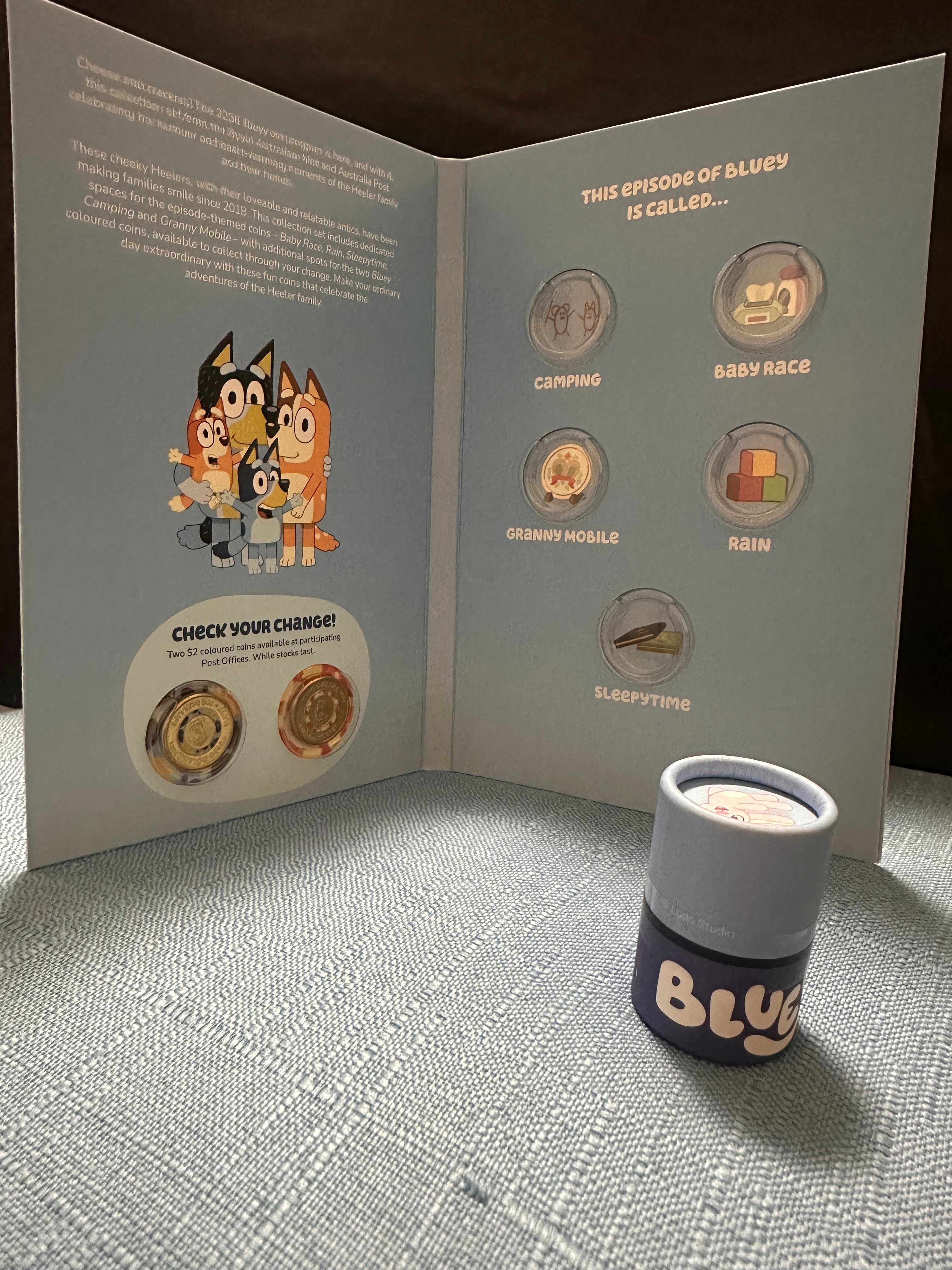 2026 Bluey Folder with till coins and tube UNC