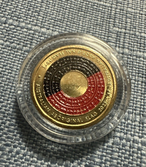 2021 Aboriginal Flag UNC $2 coin in capsule